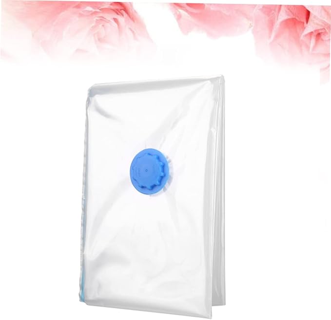 Vacuum Storage Bag for Duvets and Clothes, 80x120cm White | PET and PE Materials, Foldable Organizer for Room Storage, Vacuum Compression, Space Saving for Home Use