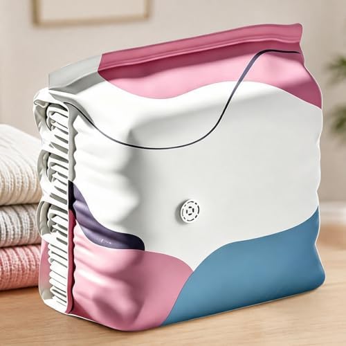 2pcs Travel Vacuum Bags Reusable No-Pump Vacuum Storage Bags Without Pump | 2pcs Vacuum Seal Bags Without Pump; Travel Space Saver Bags for Clothes, Bedding & Comforters; Reusable PET/PE; Double