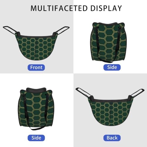 Hexagon Gold Grid Car Seat Organizer-Backseat Storage Bag for Travel