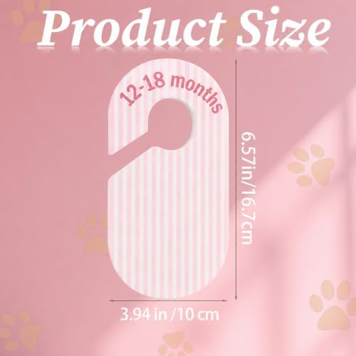 8pcs Nursery Closet Organizer Baby Closet Dividers | Baby Wardrobe Organizer, Nursery Decor, Pink Bows Hanger for Newborn to 24+ Months Size Clothes, Hanger Dividers