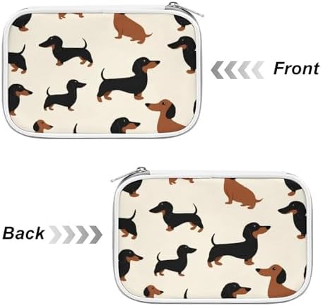 Simple Thin Pencil Case Waterproof And Portable Unisex Perfect Organizer Box Cartoon Dachshund Weiner Dog Pet Dogs