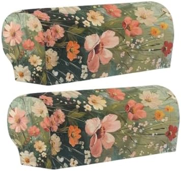 Armrest Covers for Sofa Art Floral Couch Arm Covers Soft Furniture Protector Scratch-Resistant Sofa Arm Covers Protect and Decorate Your Sofa