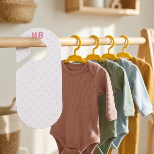8pcs Nursery Closet Organizer Baby Closet Dividers | Baby Wardrobe Organizer, Nursery Decor, Pink Bows Hanger for Newborn to 24+ Months Size Clothes, Hanger Dividers