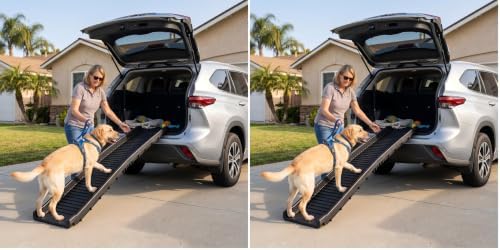 MaxWorks 50524 61" Portable Folding Pet Ramp, Black (Pack of 2)