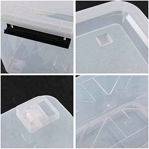 4-Pack Secure Latch, Clear Plastic Storage Organizer Bins, 70 L, Heavy-Duty Container Boxes with Lids for Home, Office, and Garage