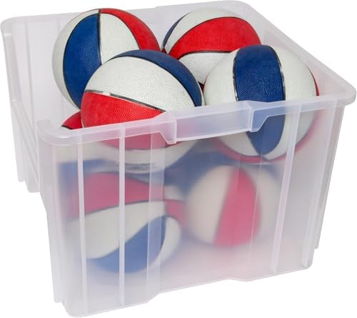 Akro-Mils Stak-N-Store Stackable Storage Bins, 17.5"x16.5"x12.5", Clear 2Pk