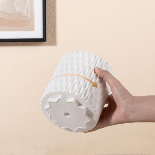 360 Rotating Makeup Brush Holder Make Up Brushes Organizer, Ripple White