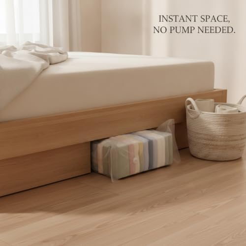 3D Cubic Profile Space Saver Bags, Manual Compression Storage for Travel and Closet Organization, Durable PET PE Material (1 PC)
