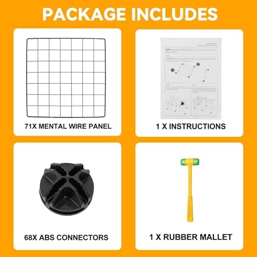 HUBSON Wire Cube Storage Organizer, Book/Toy/Craft/Potted Plants and petCloset Organizers and Storage Shelves, 20-Cube Freely Combinable Metal Grids Storage Shelf,Black Iron