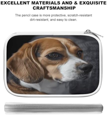 Ovely Pet Dog Beagle Makeup Bag Pen Bag Zipper Pouch | Cosmetic Bag -PU Sturdy and Durable,Soft,Comfortable with Built-in Small Compartments and Zipper design for Office and Travel