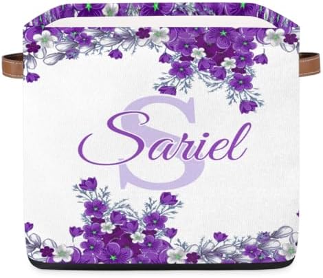 Customized Storage-Basket Collapsible Baby Keepsake-Box Organizer-Bins as Gifts for Girls Boys Baby Adults Cubes Storage-Box Print Name on It