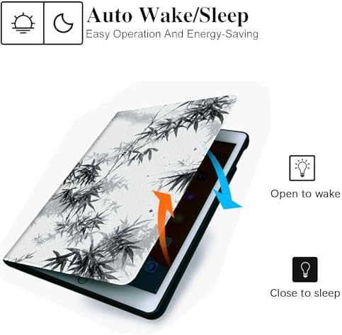 for Microsoft Surface Pro 8-13" 2021 Tablet Case,Auto Wake/Sleep,Adjustable Stand Protective Cover - Bamboo Ink Painting
