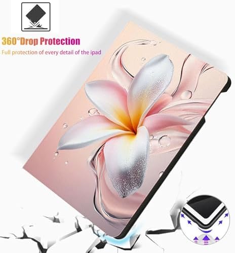 for Microsoft Surface Go 4/3/2/1-10.5" 2021 Tablet Case,Auto Wake/Sleep,Adjustable Stand Protective Cover - Pink White Frangipani