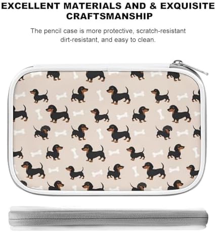Simple Thin Pencil Case Waterproof And Portable Unisex Perfect Organizer Box Wiener Dog Doxie Dachshund Weiner Dog Pet Dogs