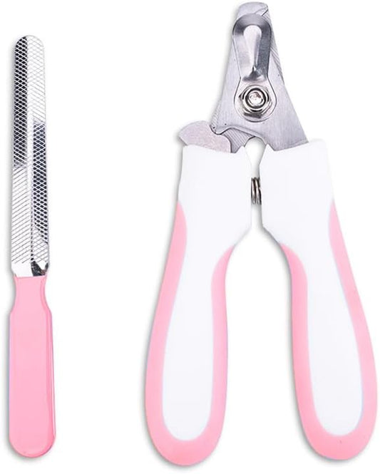 Kimono Art Dog & Cat Pets Nail Trimmers and Clippers, Professional Claw Care Grooming Tool for Pets, Avoid Over Cutting Bloodlines, Pink, for Large and Medium Dogs