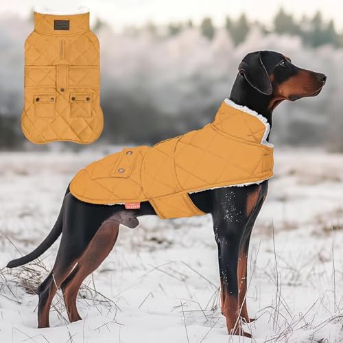KYEESE Waterproof & Windproof Dog Coat for Large Dogs Puffer Jacket