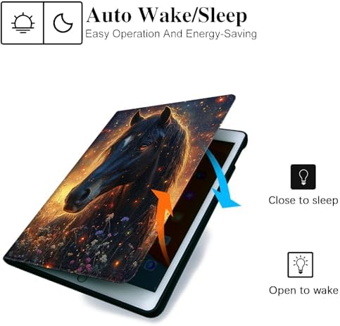 for Samsung Galaxy Tab S10 FE/ S9 FE 5G 10.9 Inch/Galaxy Tab S9 11 Inch 2023 Tablet Case,Auto Wake/Sleep,Adjustable Stand Protective Cover - Day of The Dead Guitar Skeleton