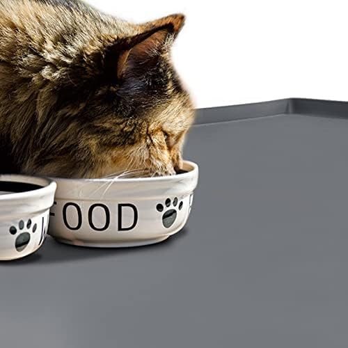 Silicone Dog Food Mat Waterproof Pet Feeding Tray for Medium and Large Dogs