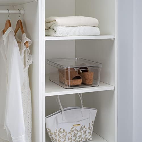 Simplify Medium, Super Clear Lidded Storage Bin (Pack of 2)