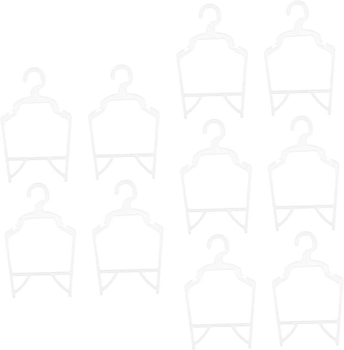 VICASKY 10Pcs Pet Clothes Hangers Durable PP Dog Apparel Organizers Non Slip Dog Clothing Holders for Pets for Pet Clothes Storage and Organization