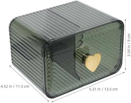 Green Pet Divided Bathroom Cotton Pad Organizer with Compartments