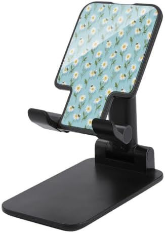 Collapsible Bees White Daisy Flowers Desktop Phone Holder | Cell Phone Stand, with Anti Slip Pad, Tablet Stand, Desk Office, Travel Accessories