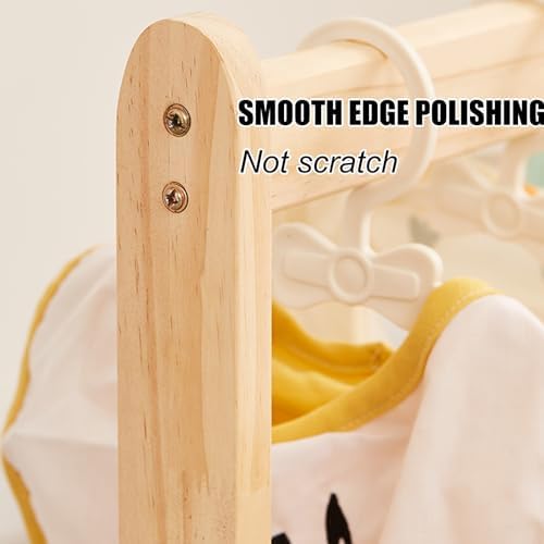 SYUFRE Dog Garment Rack Pet Armoire Wardrobe Wooden Dress Up Clothes Storage Small Dog Closet Pet Clothes Organizer Accessories for Doll Cat and Puppy (Color : Square with Wheels Large), 10200230