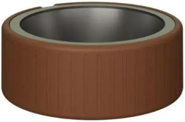 Pet Station Elevated Dog Bowl Stand for 6.8 in. Bowls - 3D Printed Dog Feeder - Adjustable Height Legs and Magnetic Fridge Mount Feeding Station - Made in USA (Brown, Bowl)