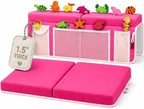 Certified Bath Kneeler 1.5" Padding Bath Kneeler and Elbow Rest Pad Set | 8 suction cups, non-toxic, fast dry bath kneeling pad for bath tub, toy organizer, kneeling pad for bathing baby by Supa Ant