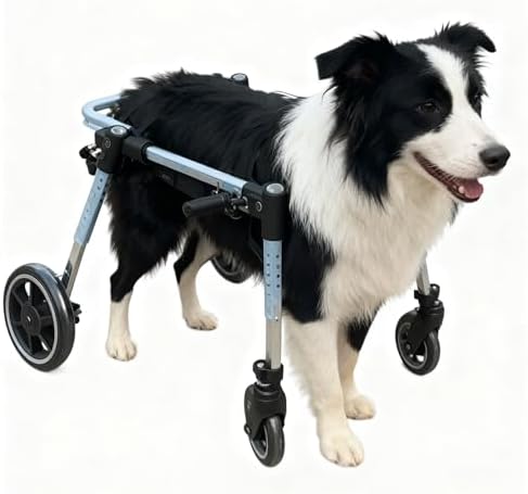 Rehabilitation Dog Wheelchair Adjustable Pet Mobility Cart Dog Bike Trailer, Pet Trailer - Weight Capacity 33-130 Lbs for Hind Leg Support, Arthritis Relief
