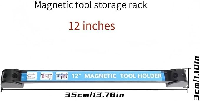 Wall Mounted Magnetic Tool Strip with Strong Magnets to Securely Hold Various Metal Tools and Keep Workspace Organized (12 inches)