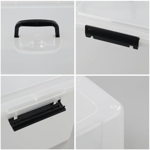 4-Pack 17.5 Quart Clear Storage Box, Plastic Storage Bins with Lids