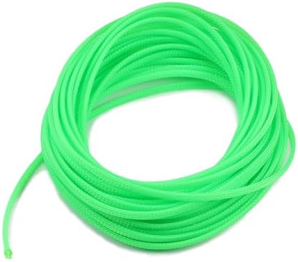Jutagoss PET Expandable Braided Cable Sleeve, 32.8ft - 3/16 inch Fluorescent Green Cable Management Sleeve, Wire Loom Tube Cord Protector for USB Cable, Power Cord, Audio Video and More, 1Pc