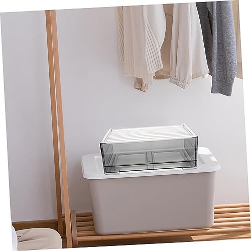 Cabilock Dresser Organizer for Underwear and Socks Capacity Storage Bin Portable and Closet Organizer for Bras Panties and Items Stylish Design Grey