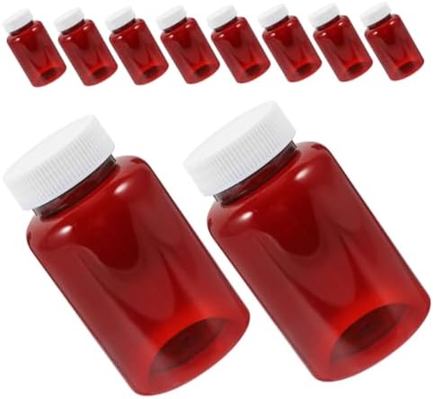 16pcs Pill Bottles Lids for Medication Storage Light-Blocking Containers for Safe Travel and Organization of Pills and Vitamins
