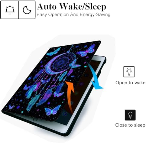 for Microsoft Surface Pro 8-13" 2021 Tablet Case,Auto Wake/Sleep,Adjustable Stand Protective Cover - Dreamcatcher Moon Butterfly