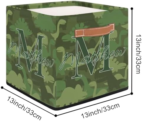 Personalized Storage Baskets for Organizing, Foldable Storage Bins with Handles Custom Cute Basket for Boys, Girls, Pet, Clothes, Blanket, Bedroom Nursery Toy Storage Gift,13 x13 x13 In,Camouflage
