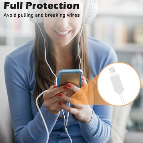 CameCosy DIY Cable Protector for iPhone, Unique Design Transparent Charger Cover Clear Silicone Wire Saver Soft Protector for iPhone 11 12 13 14 15 Plus Pro Max XS