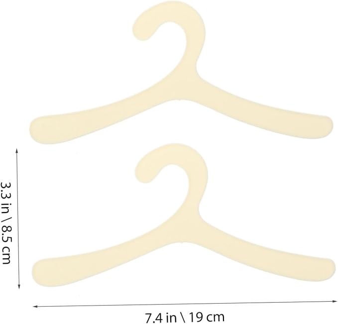 ORFOFE 20pcs Pet Clothes Hangers for Dogs Plastic Puppy Apparel Storage Rack Dog Clothing Organizer Lightweight and Portable Pet Clothes Hanger