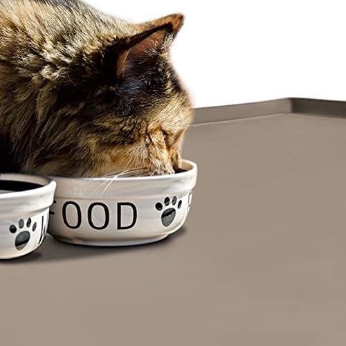 Silicone Dog Food Mat Waterproof Pet Feeding Tray for Medium and Large Dogs