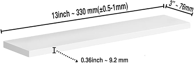 Medicine Cabinet Replacement Shelves (13 inch), White
