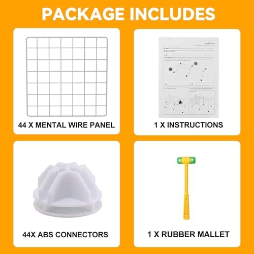 HUBSON Wire Cube Storage Organizer, Book/Toy/Craft/Potted Plants and petCloset Organizers and Storage Shelves, 12-Cube Freely Combinable Metal Grids Storage Shelf, White Iron