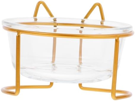 Milisten Elevated Cat and Dog Feeding Bowl Tilted Pet Food Container and Water Dish Raised Glass Bowl Protecting Spine for Comfortable Dining Experience
