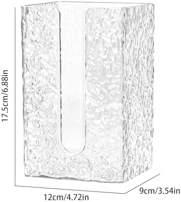 Wall Mounted TissueBox Holder - Multipurpose Clear TissueBox, Portable Adhesive Holder | Long Lasting Water rippleTransparentBox, Creative Fashion Wall Mount Organizer for Tissues Paper Napkins
