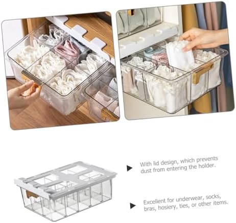 SOLUSTRE Box Underwear and Socks Storage Box Organizer Closet Socks Holder Drawer Self Underwear Storage Holder Organization Under Cabinet Socks Holder Sheer Socks Dividers The Pet