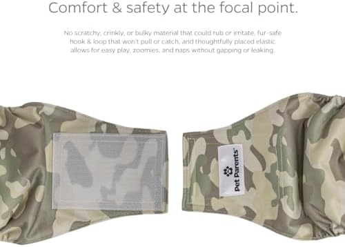 Pet Parents® Washable Belly Bands for Male Dogs (3pack) + Extendrs® of Durable Dog Diapers Male, Premium Male Dog Diapers & Dog Wraps (X-Large, Camo)