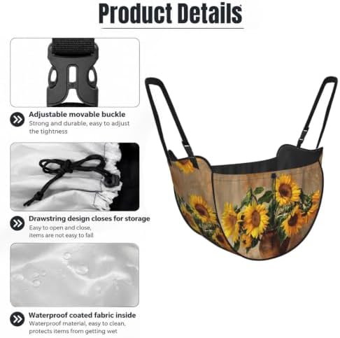Sunflower Pattern Car Seat Organizer-Backseat Storage Bag for Travel