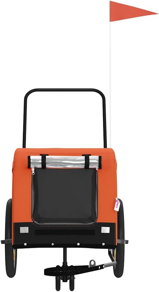 Pet Bike Trailer for Small Dogs, Foldable Bicycle Cargo Trailer with Mesh Windows and Reflectors, Sturdy Iron Frame Oxford Fabric Carrier, 49.2 x 24.8 x 26.0 in