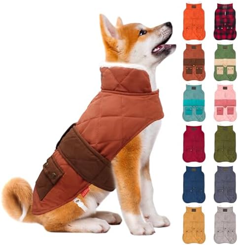 KYEESE Waterproof & Windproof Dog Coat for Small Dogs Puffer Jacket