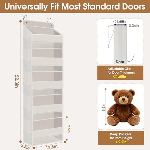 Over The Door Organizer Storage behind Door Hanging Organizer for Nursery
